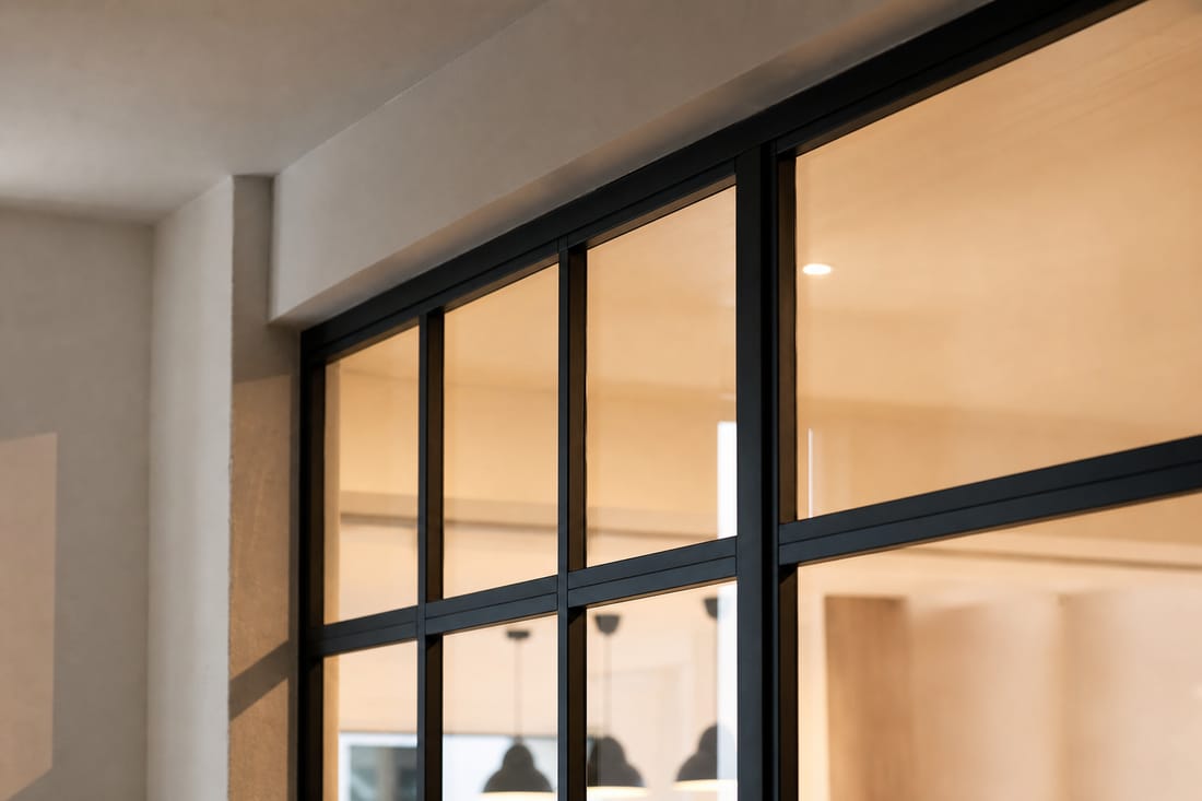 Exemple : verrière d'intérieur en acier